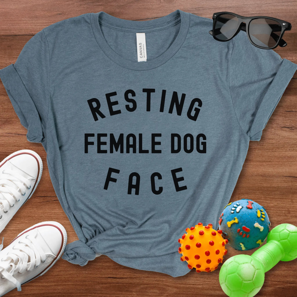 Resting Female Dog Face Shirt - The Pawsitive Initiative