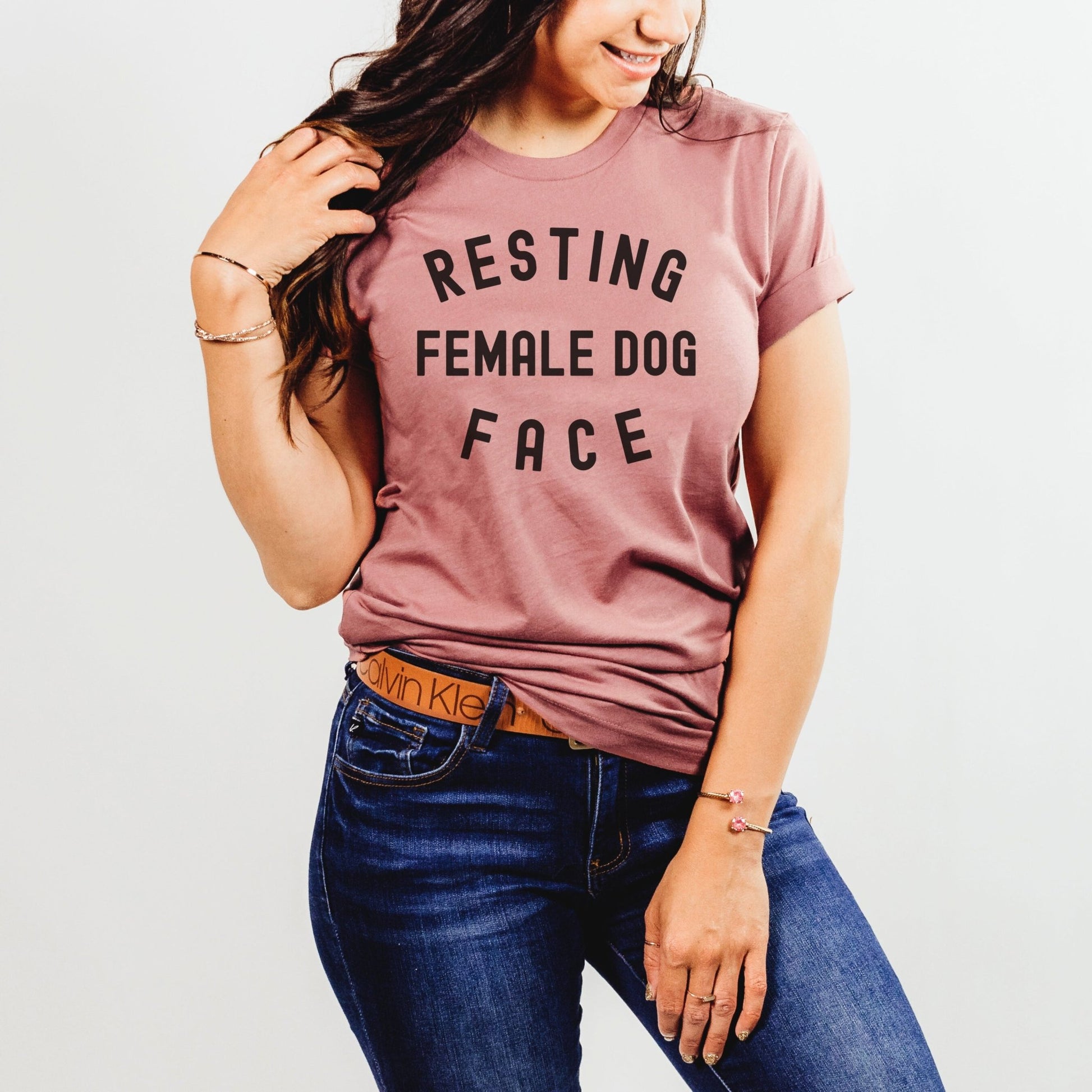 Resting Female Dog Face Shirt - The Pawsitive Initiative