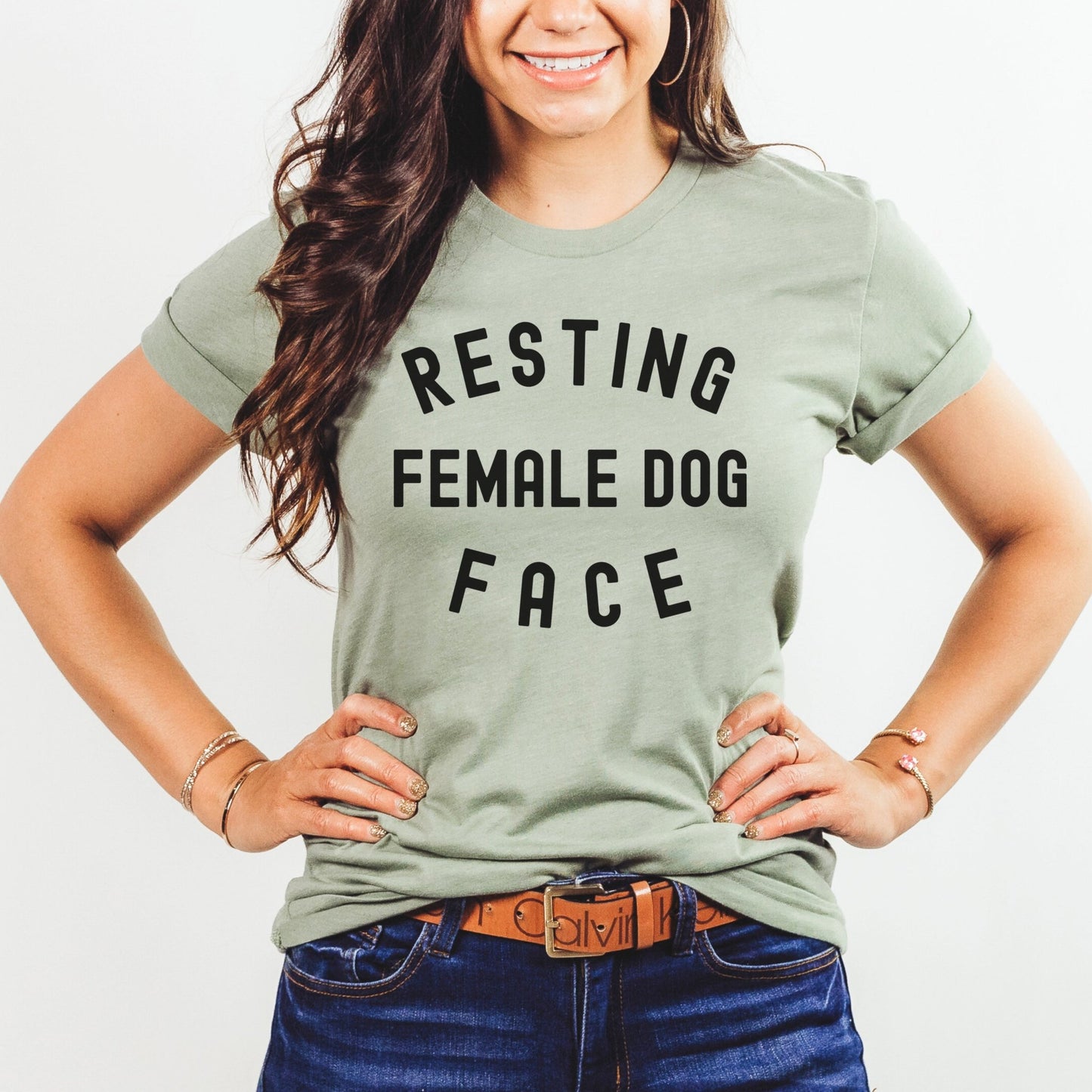 Resting Female Dog Face Shirt - The Pawsitive Initiative