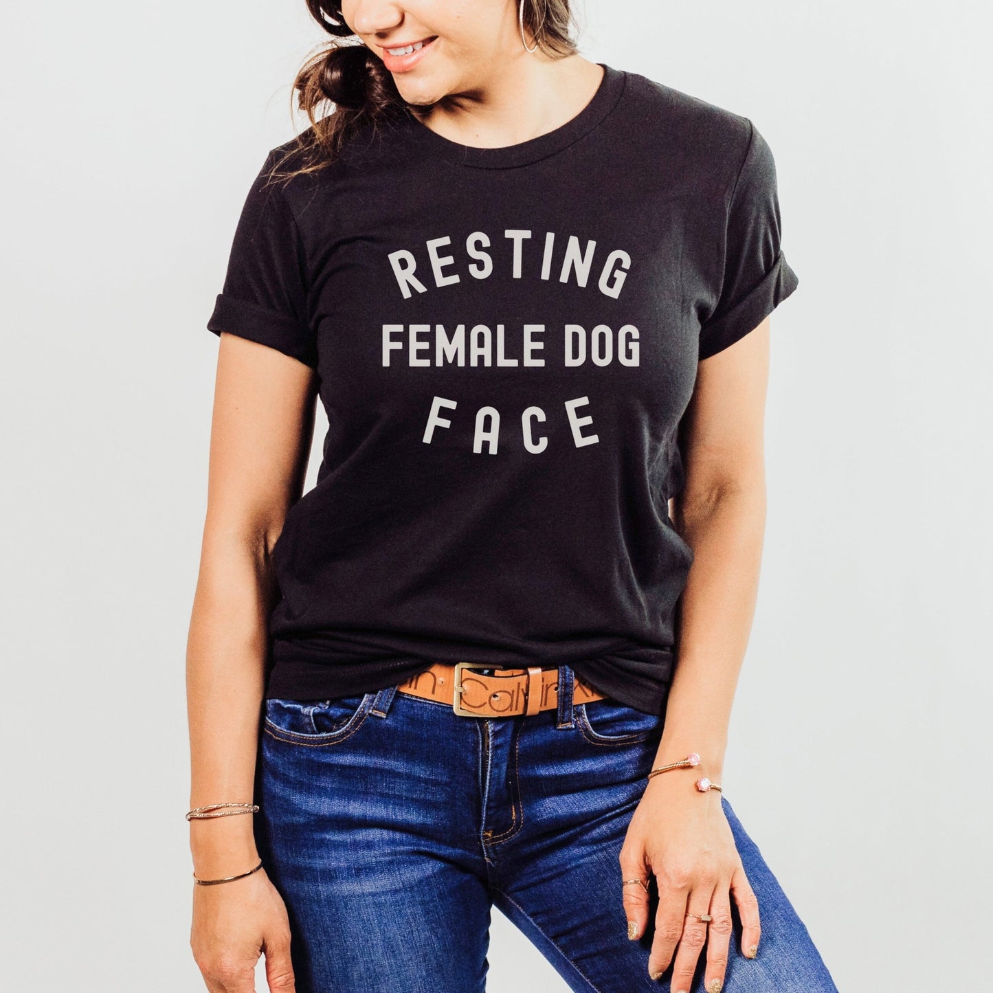 Resting Female Dog Face Shirt - The Pawsitive Initiative