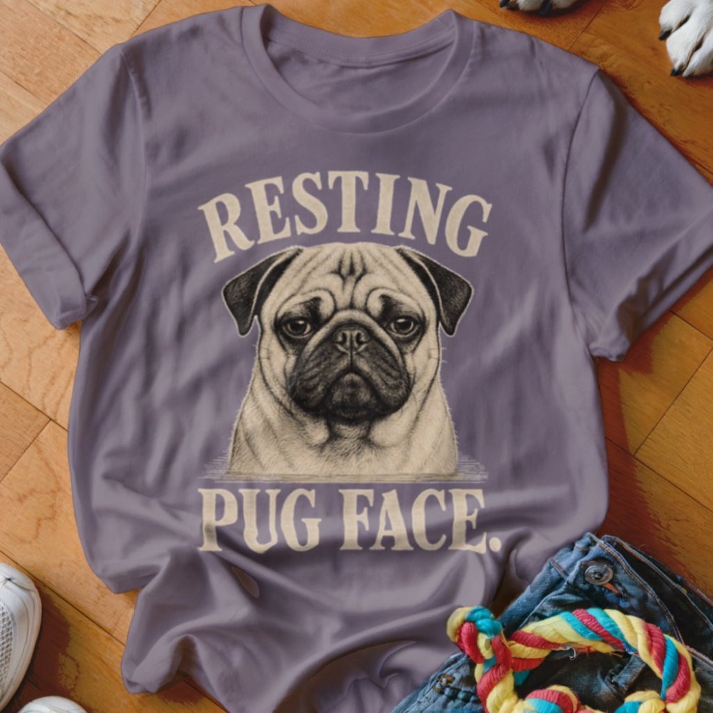 Resting Pug Face Shirt - The Pawsitive Initiative