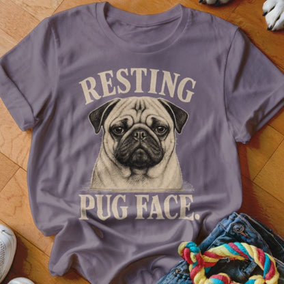 Resting Pug Face Shirt - The Pawsitive Initiative