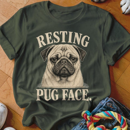 Resting Pug Face Shirt - The Pawsitive Initiative