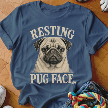 Resting Pug Face Shirt - The Pawsitive Initiative