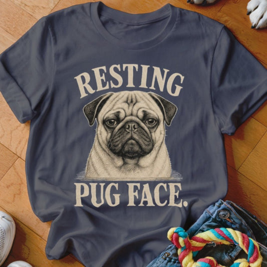 Resting Pug Face Shirt - The Pawsitive Initiative