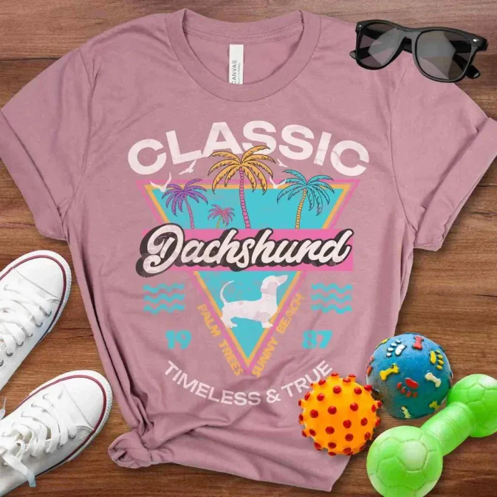 Retro Tropical Doxie Shirt - The Pawsitive Initiative