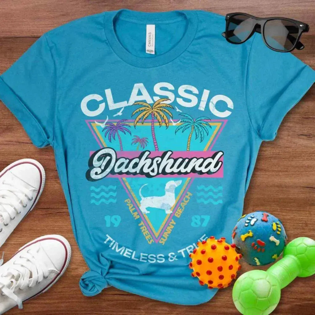 Retro Tropical Doxie Shirt - The Pawsitive Initiative