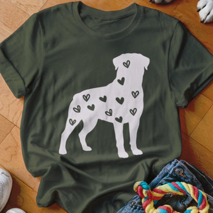 Rottie Hearts Shirt - The Pawsitive Initiative
