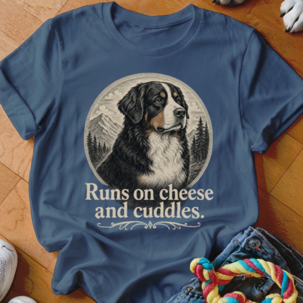 Runs on Cheese and Cuddles Shirt - The Pawsitive Initiative