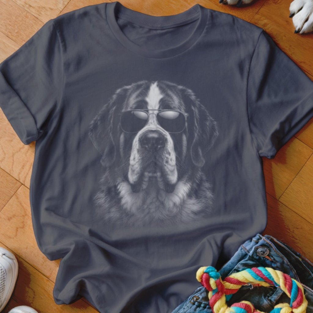 Saint Bernard in Aviators Shirt - The Pawsitive Initiative