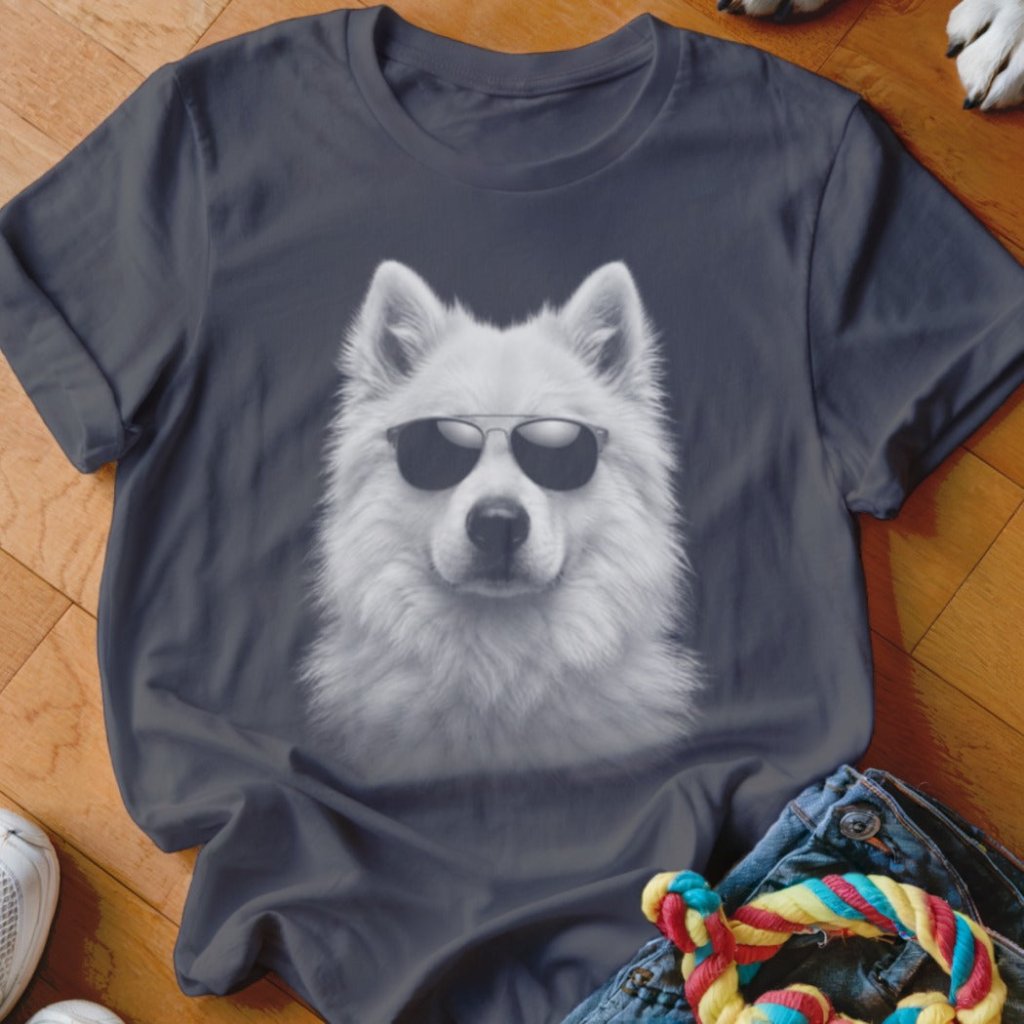 Samoyed in Aviators Shirt - The Pawsitive Initiative