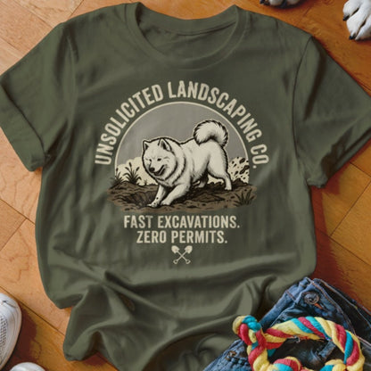 Samoyed Unsolicited Landscaping Co Shirt - The Pawsitive Initiative
