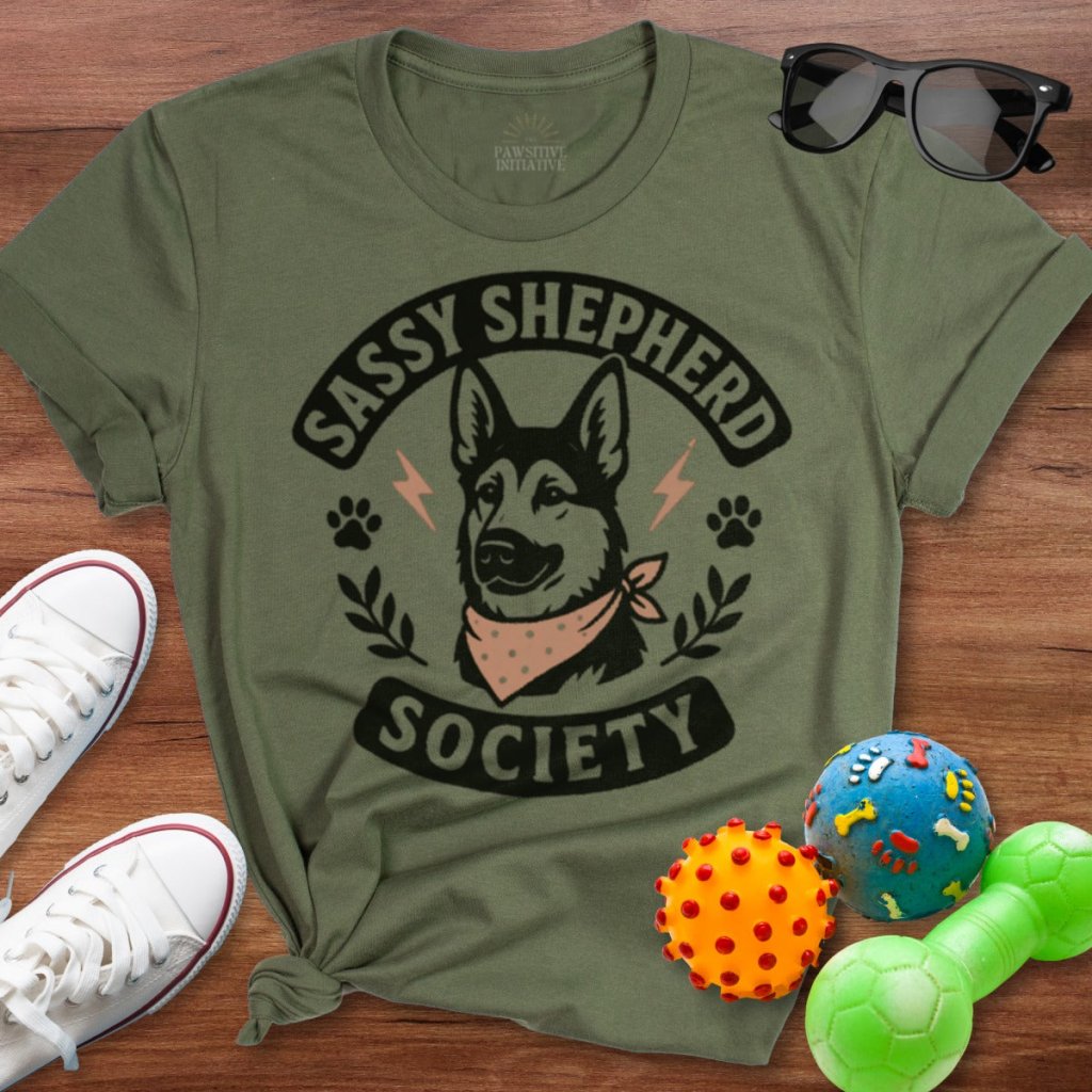 Sassy Shepherd Society Shirt - The Pawsitive Initiative