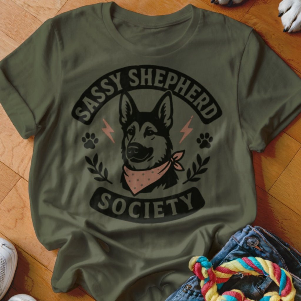 Sassy Shepherd Society Shirt - The Pawsitive Initiative