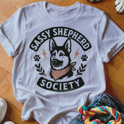 Sassy Shepherd Society Shirt - The Pawsitive Initiative