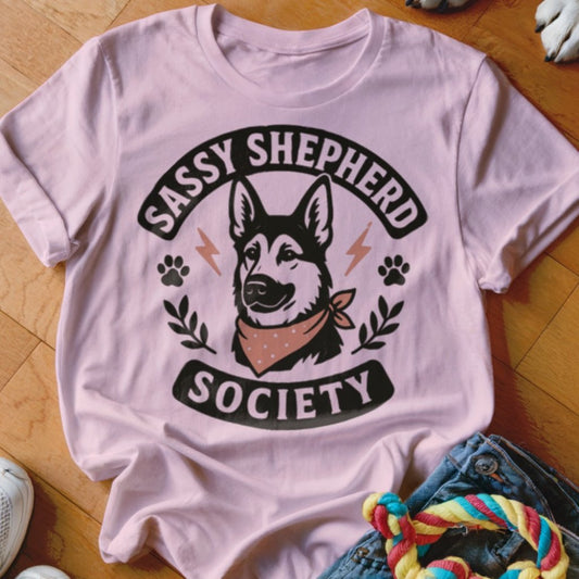 Sassy Shepherd Society Shirt - The Pawsitive Initiative