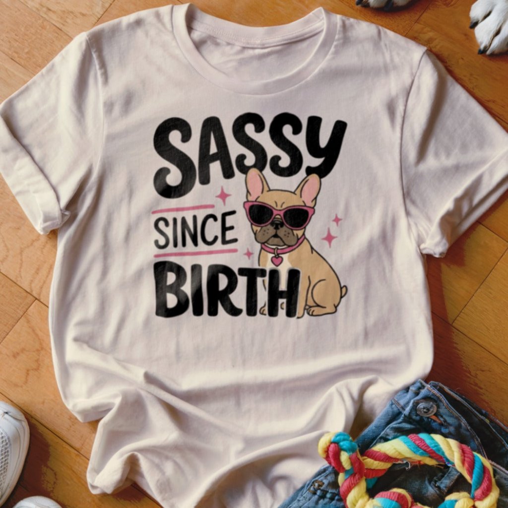 Sassy Since Birth Frenchie Shirt - The Pawsitive Initiative