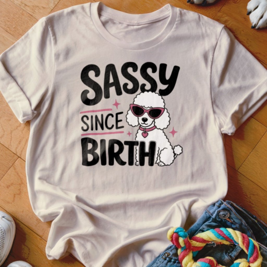 Sassy Since Birth Poodle Shirt - The Pawsitive Initiative