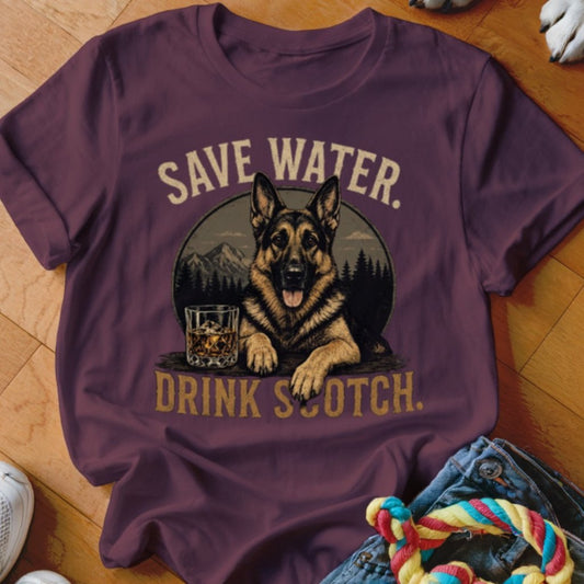 Save Water Drink Scotch Shirt - The Pawsitive Initiative