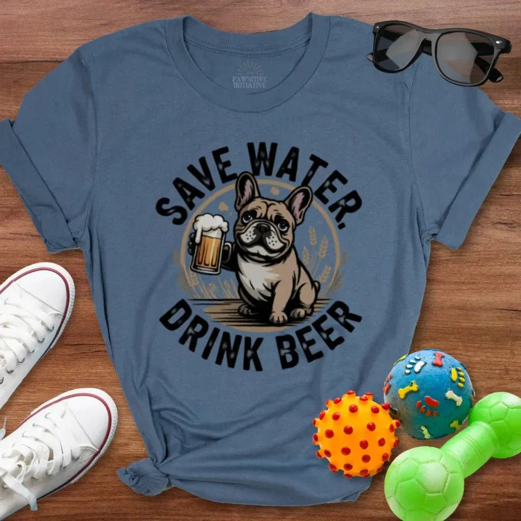 Save Water Frenchie Shirt - The Pawsitive Initiative