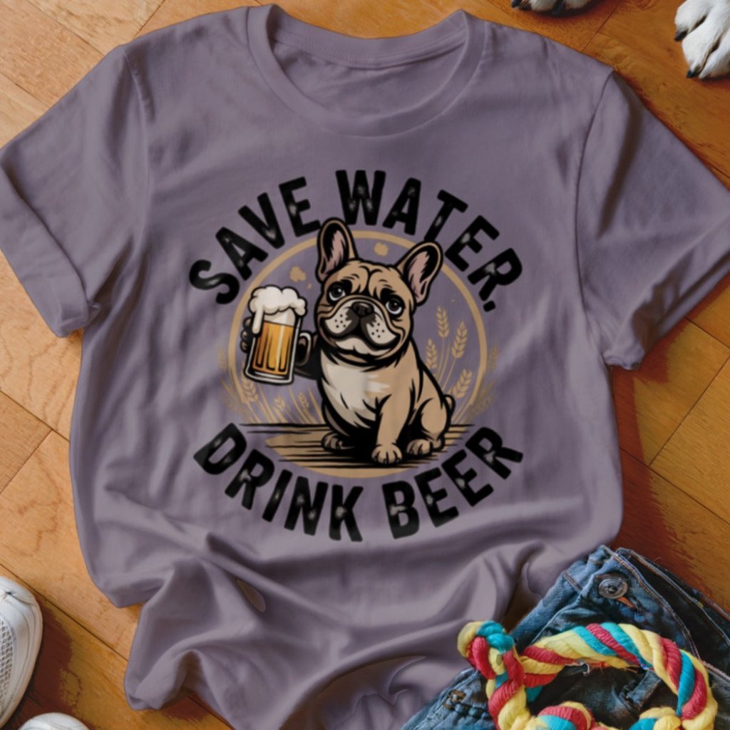 Save Water Frenchie Shirt - The Pawsitive Initiative