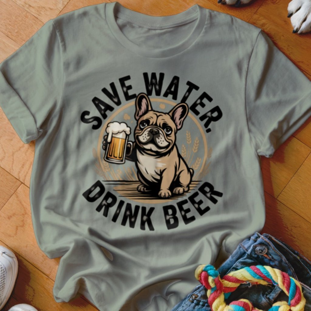 Save Water Frenchie Shirt - The Pawsitive Initiative