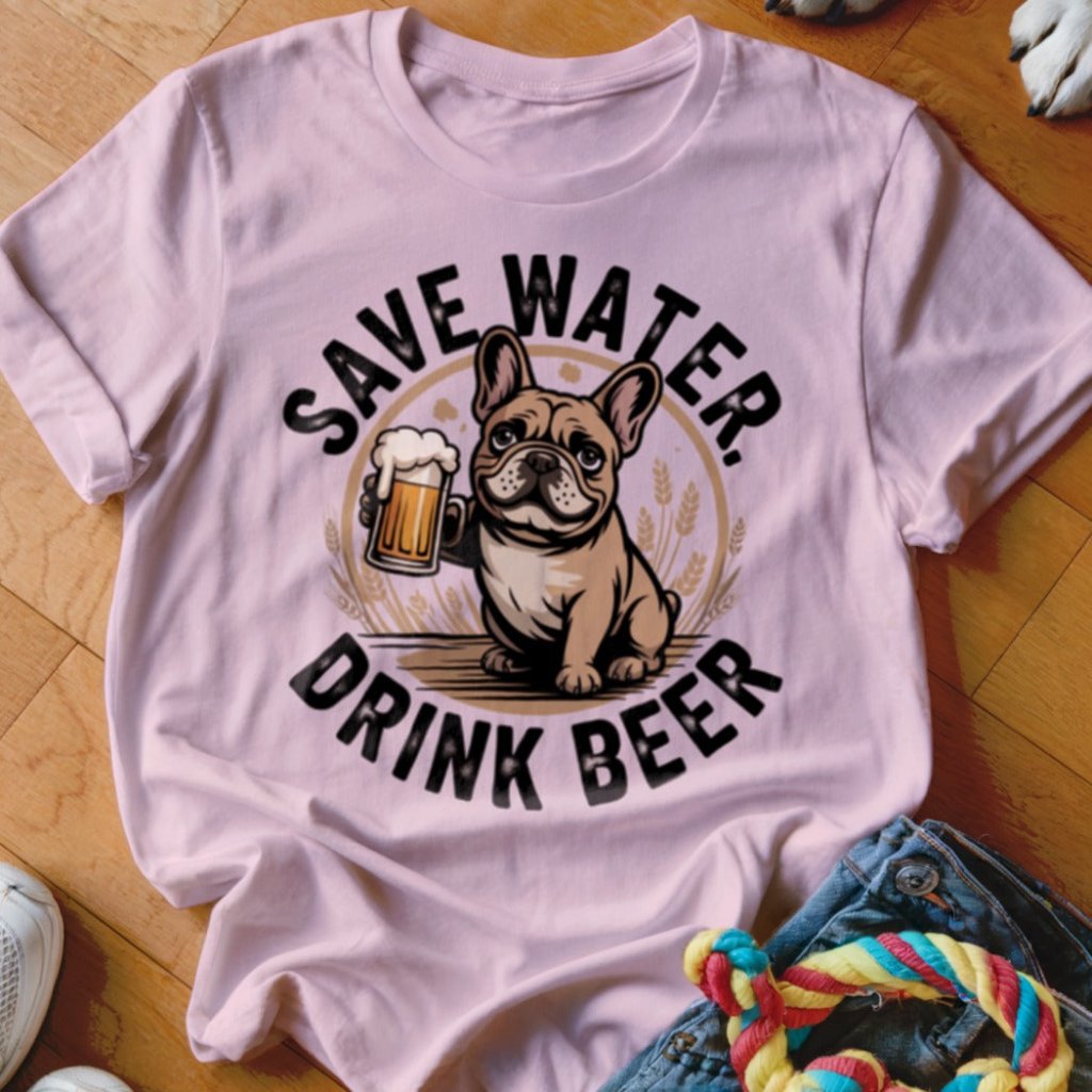 Save Water Frenchie Shirt - The Pawsitive Initiative