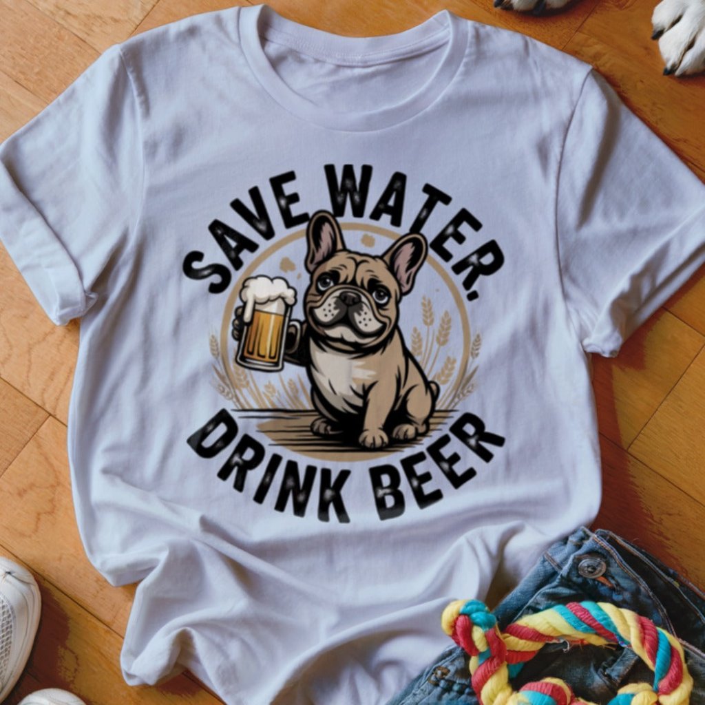 Save Water Frenchie Shirt - The Pawsitive Initiative