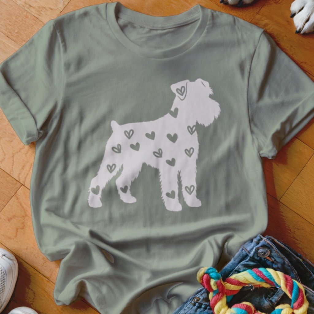 Schnauzer Hearts Shirt - The Pawsitive Initiative