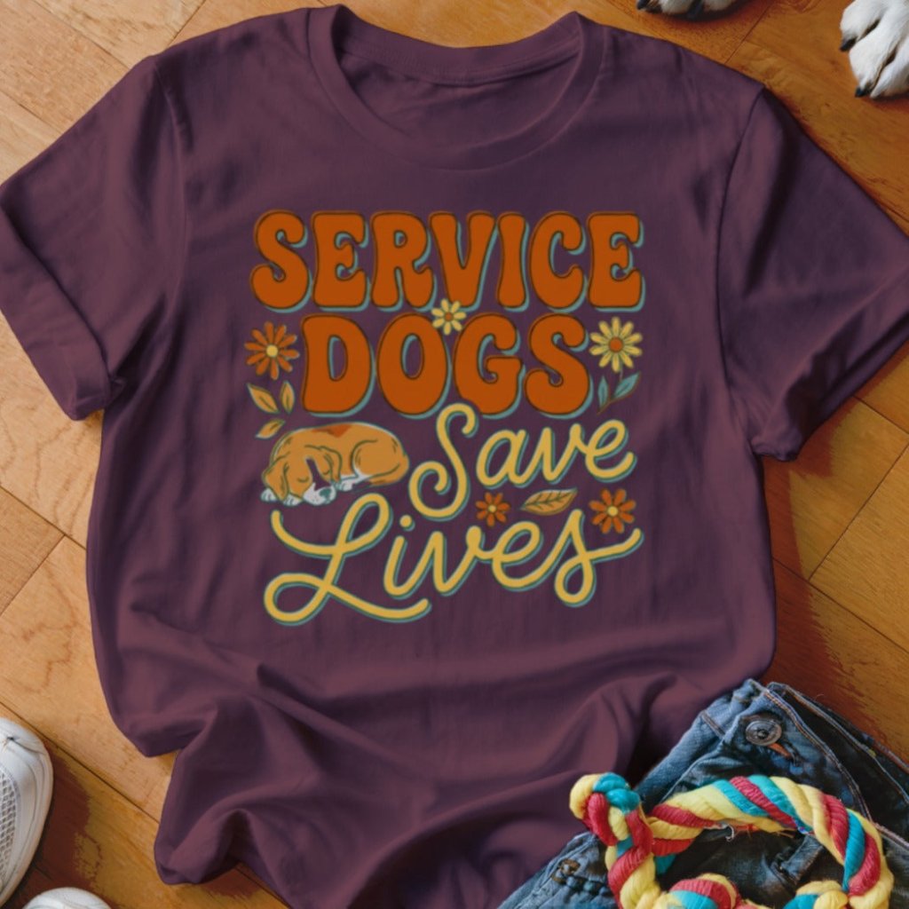 Service Dogs Save Lives Shirt - The Pawsitive Initiative