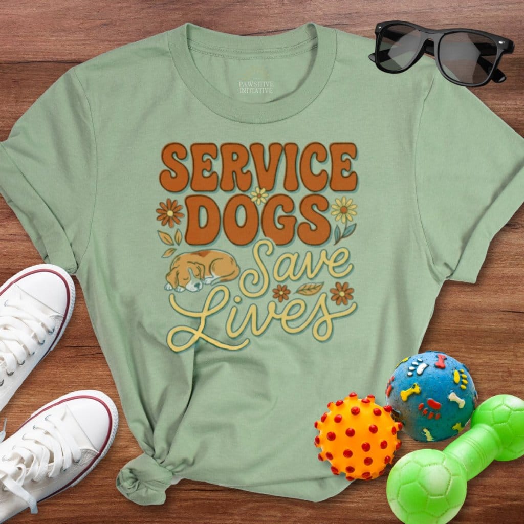 Service Dogs Save Lives Shirt - The Pawsitive Initiative