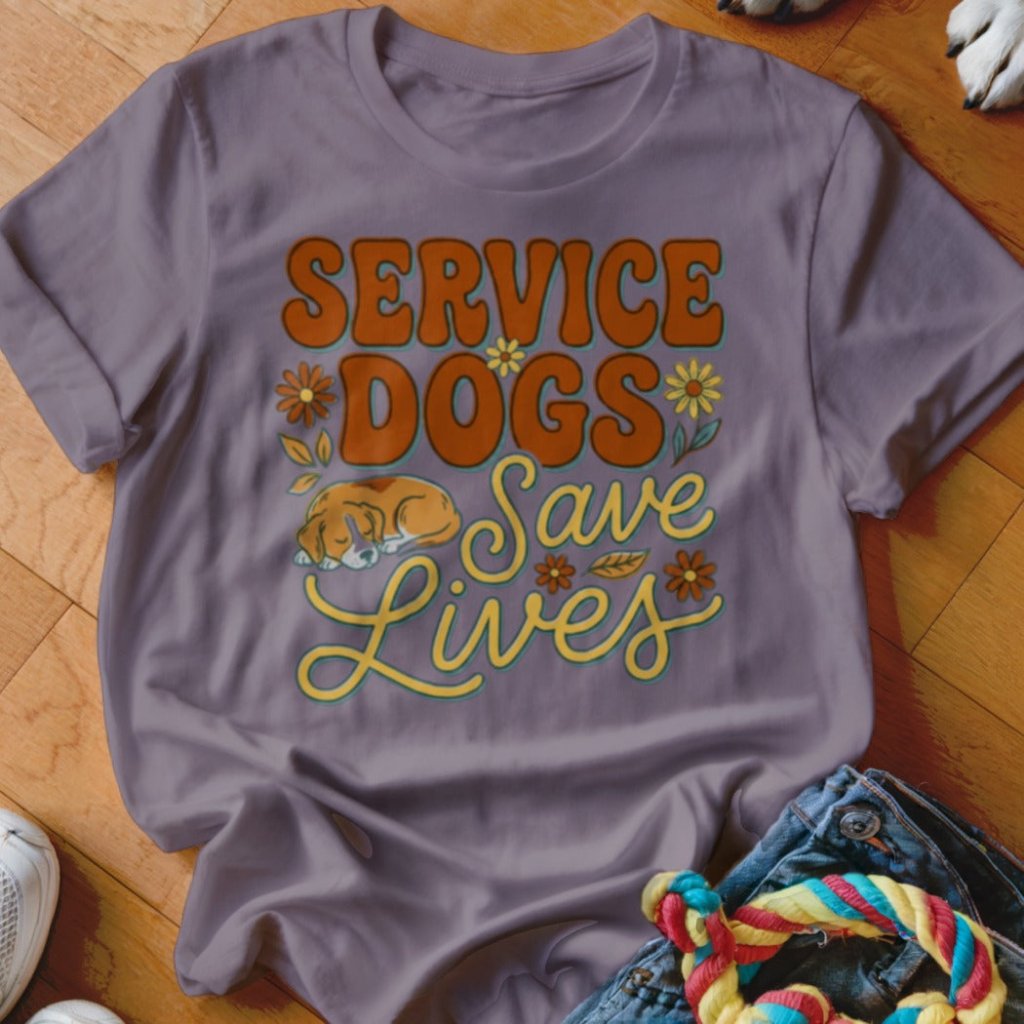 Service Dogs Save Lives Shirt - The Pawsitive Initiative