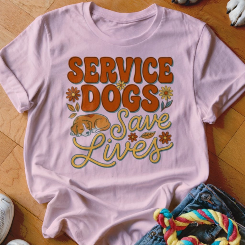 Service Dogs Save Lives Shirt - The Pawsitive Initiative