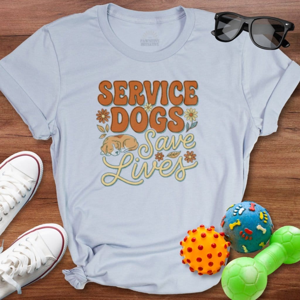 Service Dogs Save Lives Shirt - The Pawsitive Initiative