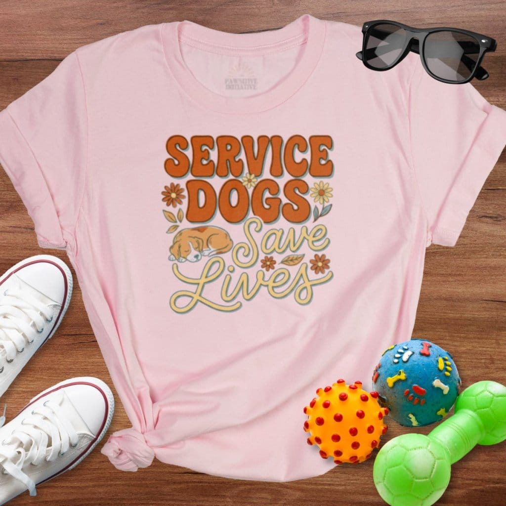 Service Dogs Save Lives Shirt - The Pawsitive Initiative