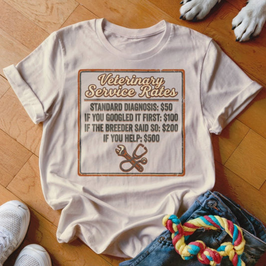 Service Rates Shirt - The Pawsitive Initiative