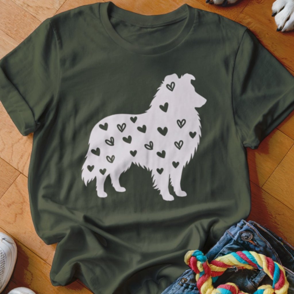 Sheltie Hearts Shirt - The Pawsitive Initiative