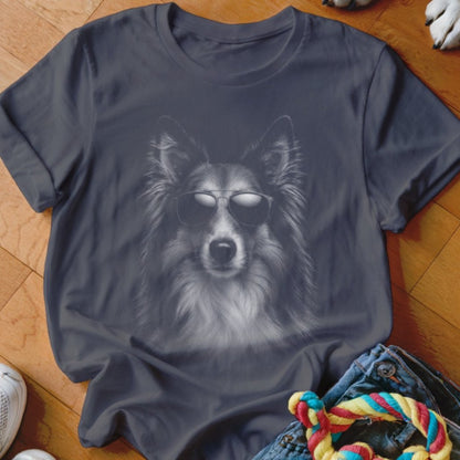Sheltie in Aviators Shirt - The Pawsitive Initiative