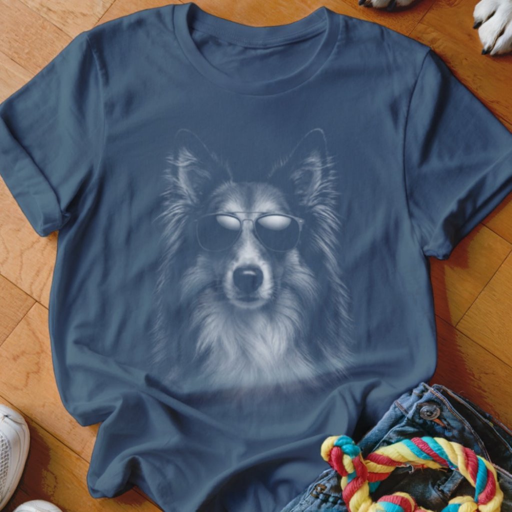 Sheltie in Aviators Shirt - The Pawsitive Initiative