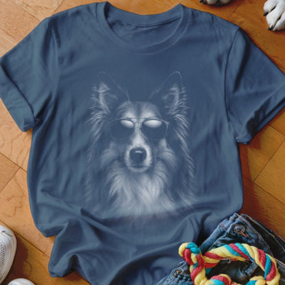Sheltie in Aviators Shirt - The Pawsitive Initiative