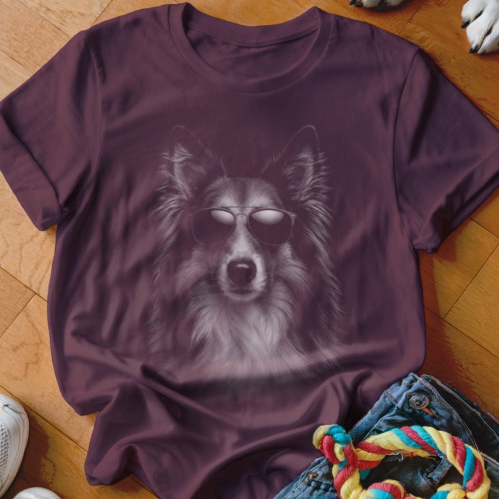 Sheltie in Aviators Shirt - The Pawsitive Initiative