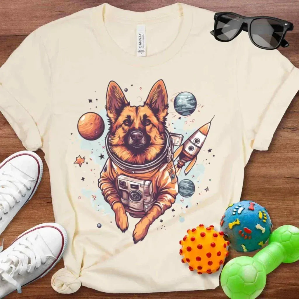 Shepherd Astronaut Shirt - The Pawsitive Initiative