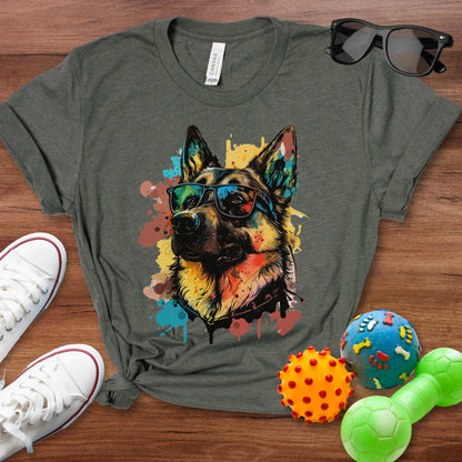 Shepherd Color Splash Shirt - The Pawsitive Initiative