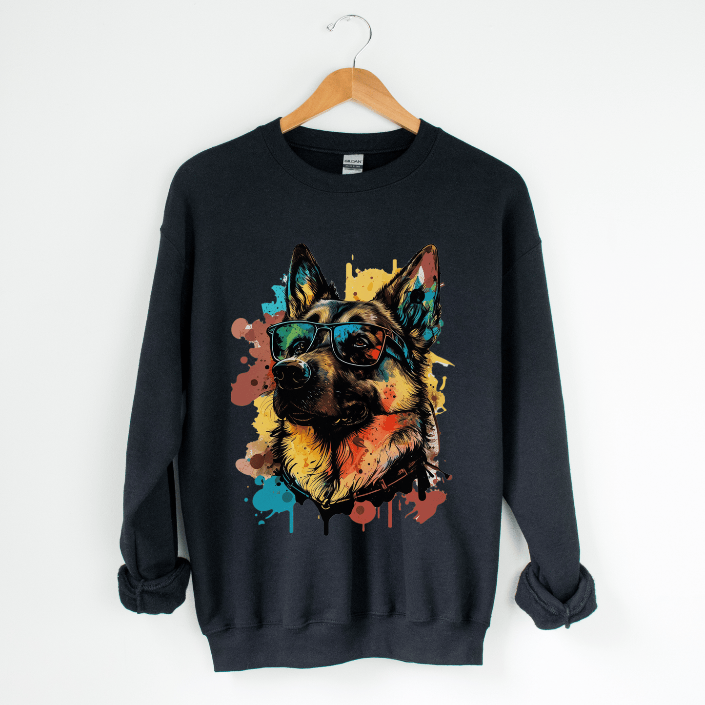 Shepherd Color Splash Sweatshirt - The Pawsitive Initiative