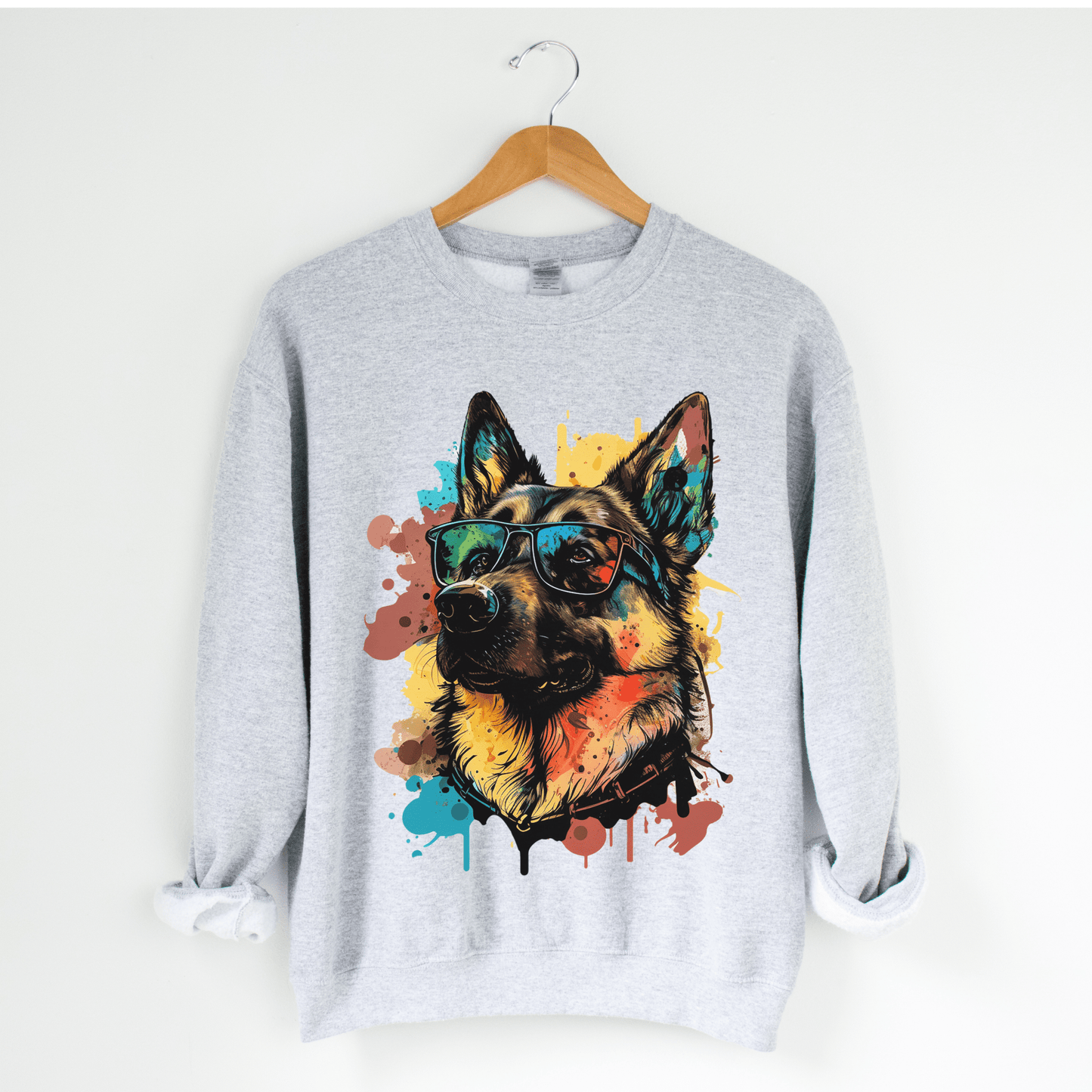 Shepherd Color Splash Sweatshirt - The Pawsitive Initiative