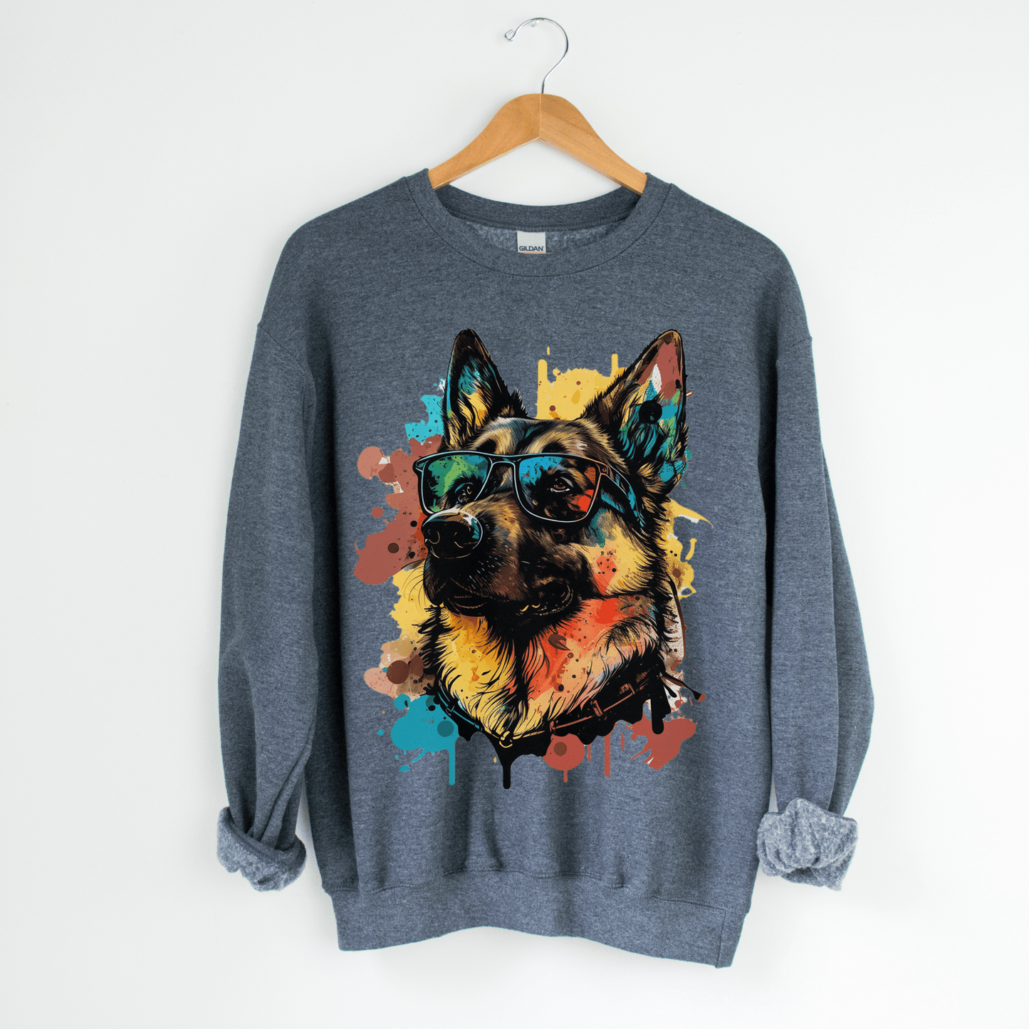 Shepherd Color Splash Sweatshirt - The Pawsitive Initiative