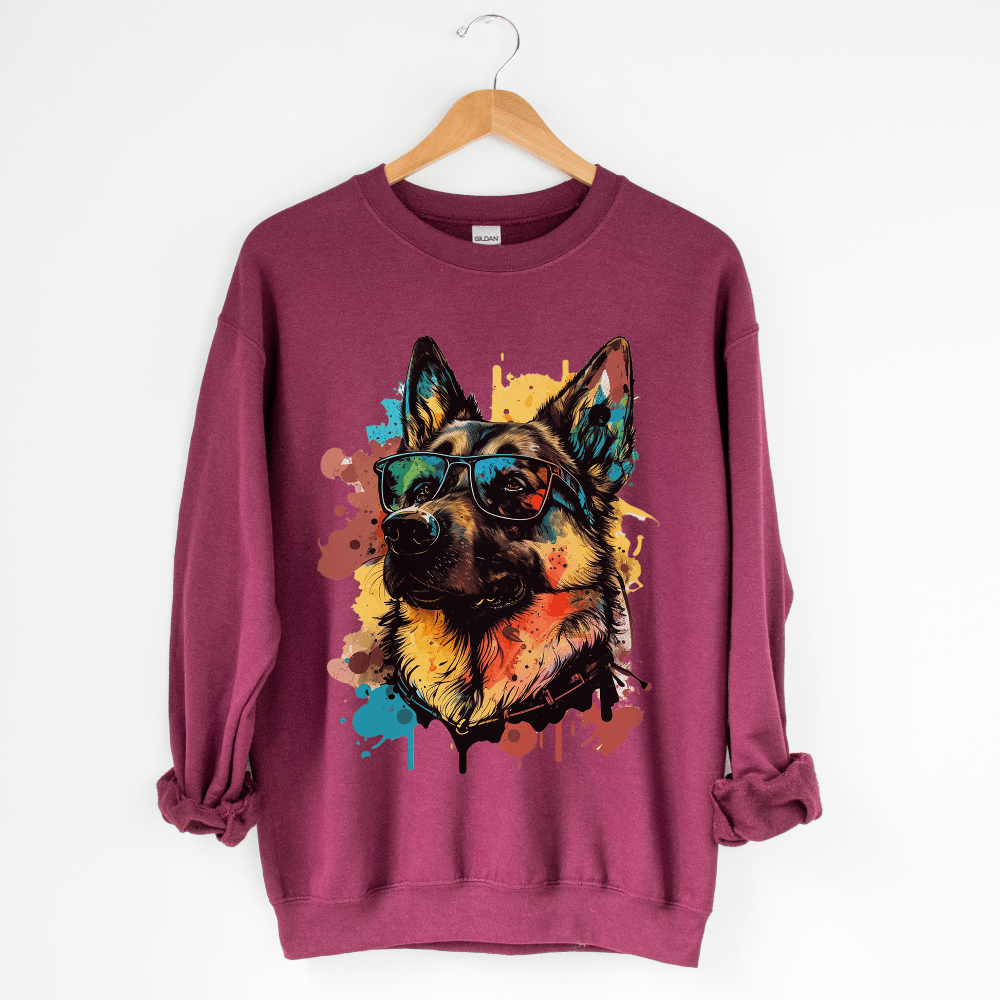 Shepherd Color Splash Sweatshirt - The Pawsitive Initiative