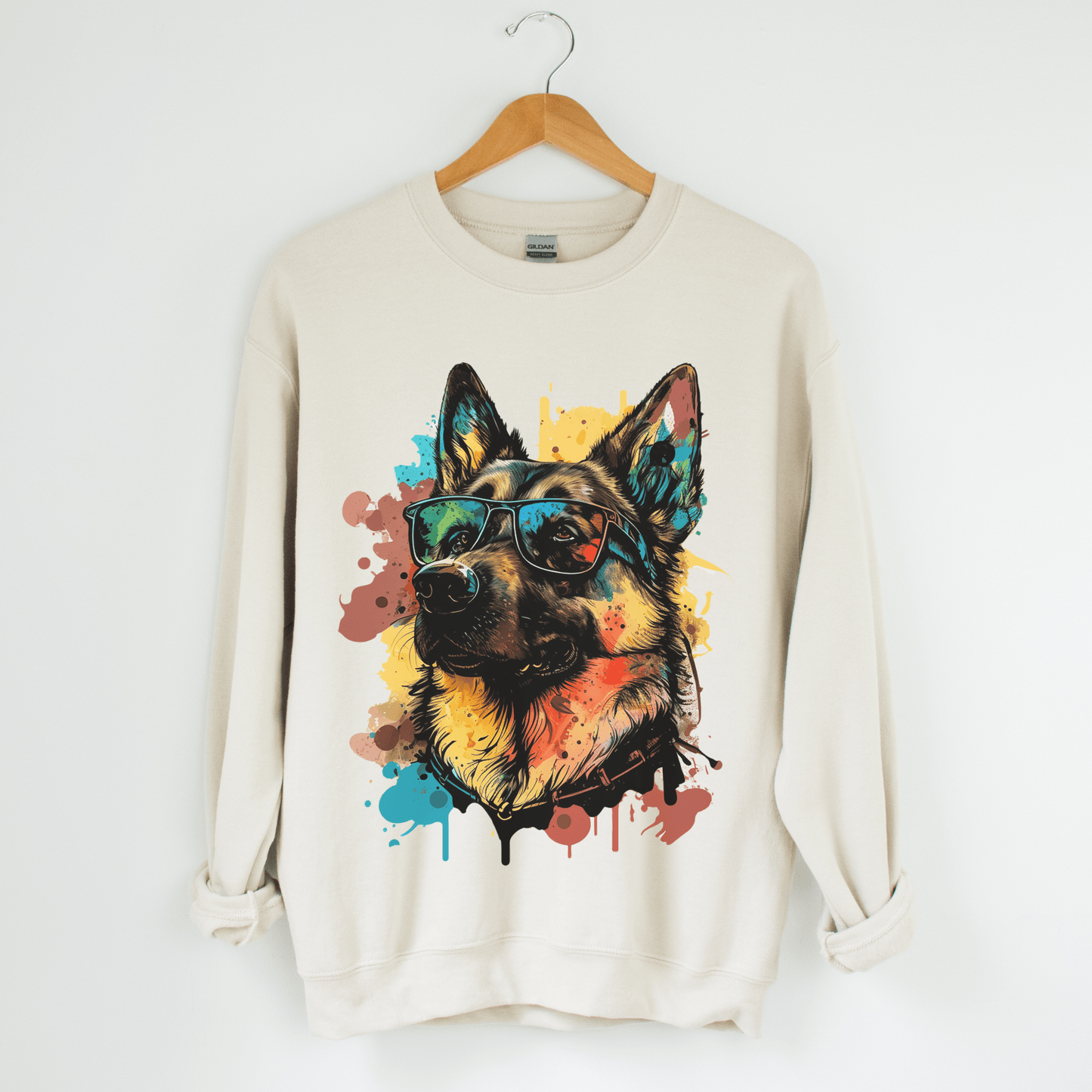 Shepherd Color Splash Sweatshirt - The Pawsitive Initiative