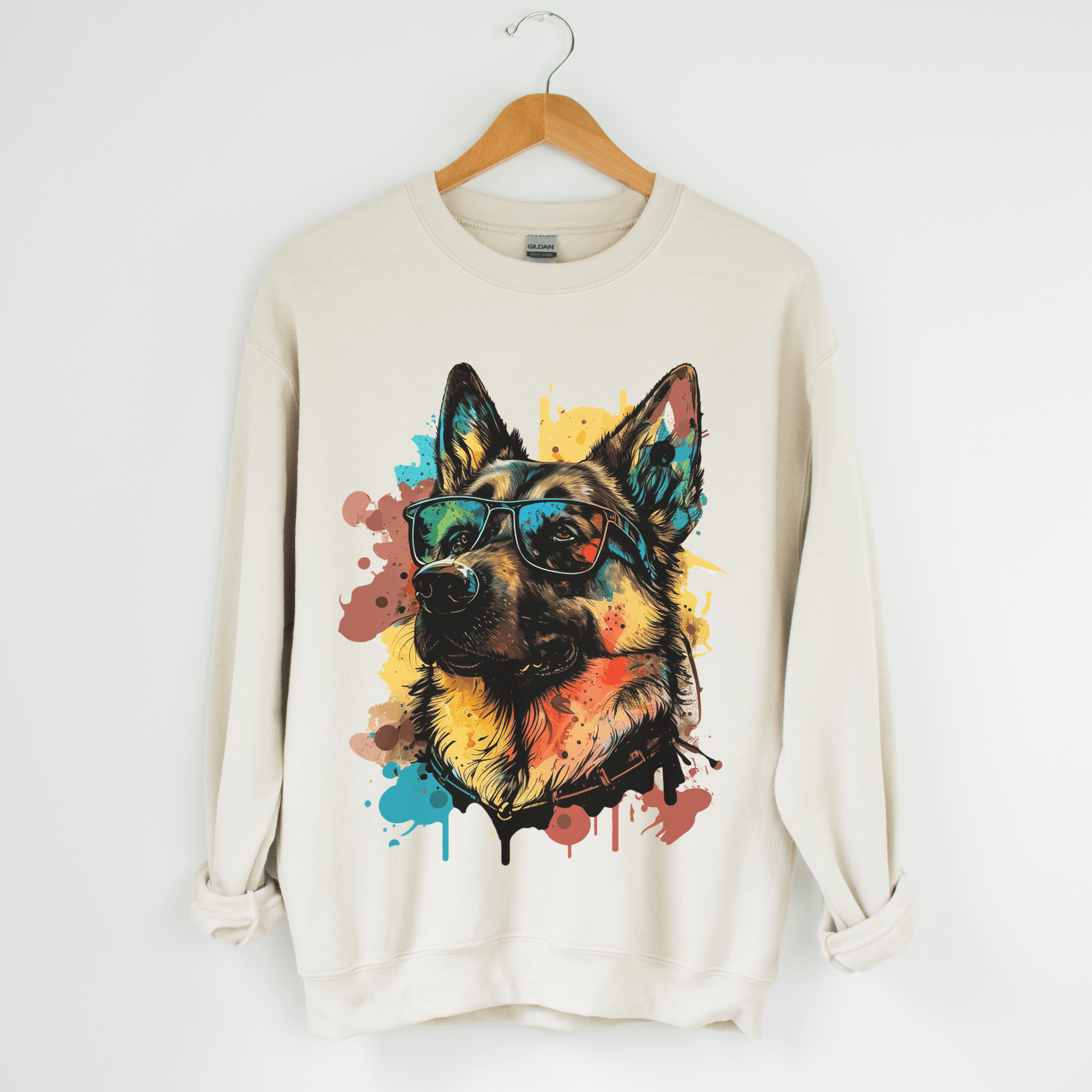 Shepherd Color Splash Sweatshirt - The Pawsitive Initiative