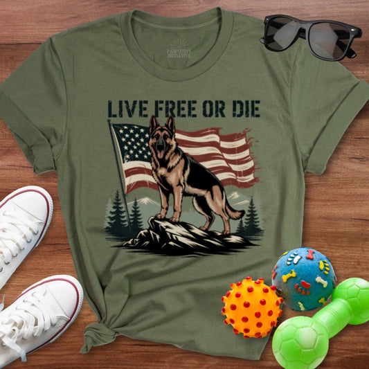 Shepherd Live Free Shirt - The Pawsitive Initiative